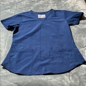 Skechers Navy Blue V-Neck Medical Scrub Top